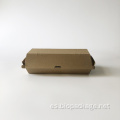 Caja de hotdog de papel kraft compostable